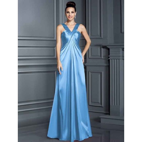 Charming Straps Sleeveless Long Bridesmaid Dresses