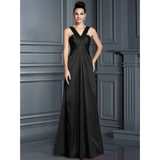 Charming Straps Sleeveless Long Bridesmaid Dresses