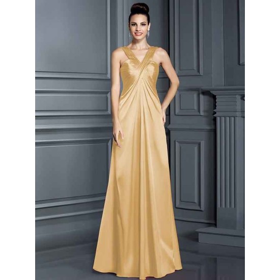 Charming Straps Sleeveless Long Bridesmaid Dresses
