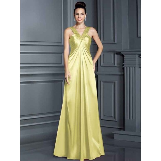 Charming Straps Sleeveless Long Bridesmaid Dresses