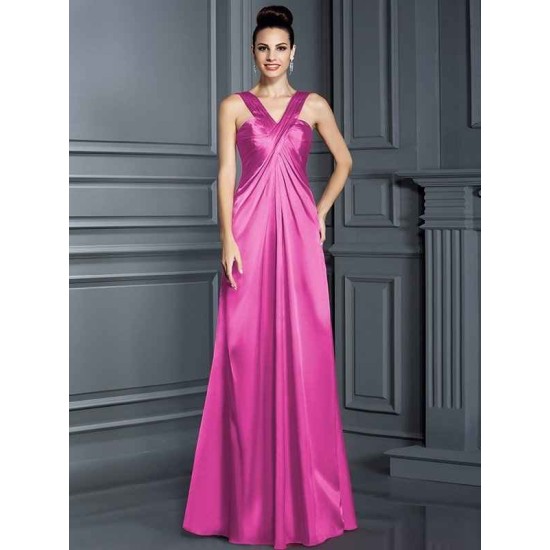Charming Straps Sleeveless Long Bridesmaid Dresses