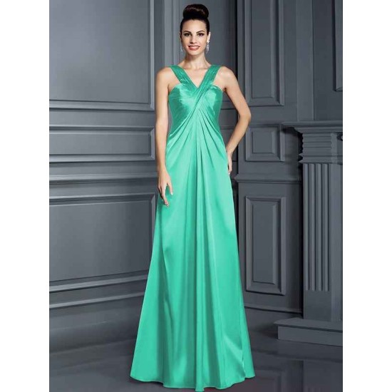 Charming Straps Sleeveless Long Bridesmaid Dresses