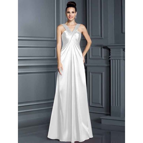 Charming Straps Sleeveless Long Bridesmaid Dresses