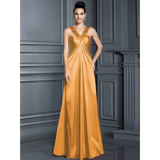 Charming Straps Sleeveless Long Bridesmaid Dresses