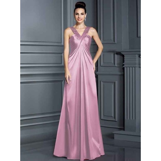 Charming Straps Sleeveless Long Bridesmaid Dresses