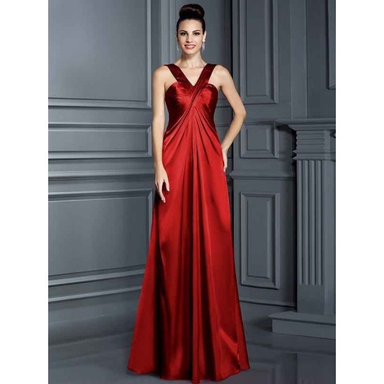 Charming Straps Sleeveless Long Bridesmaid Dresses