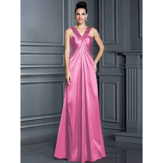 Charming Straps Sleeveless Long Bridesmaid Dresses