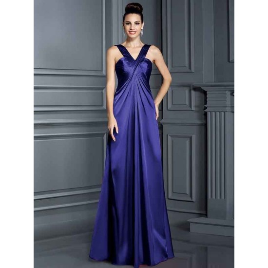 Charming Straps Sleeveless Long Bridesmaid Dresses