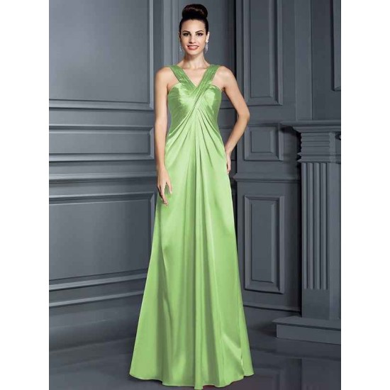 Charming Straps Sleeveless Long Bridesmaid Dresses