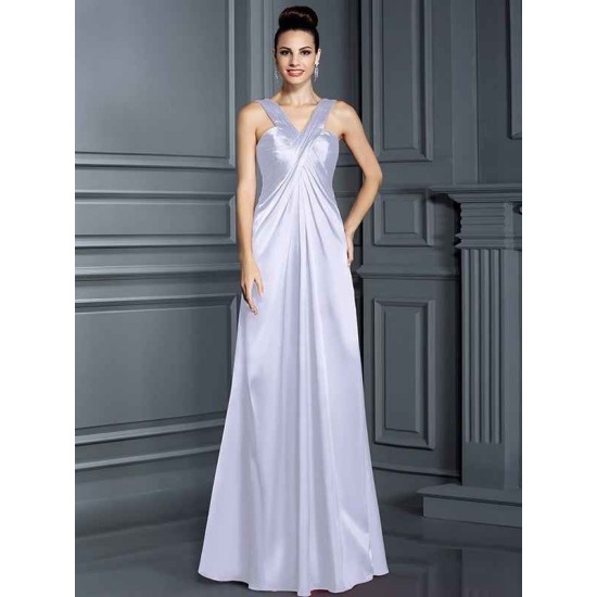 Charming Straps Sleeveless Long Bridesmaid Dresses