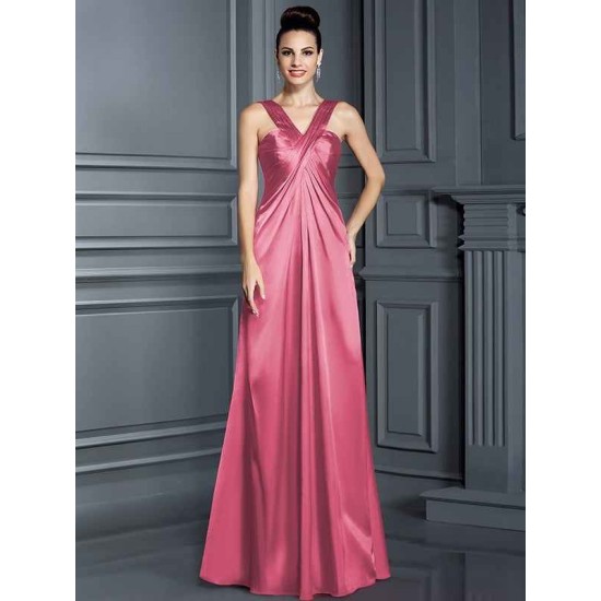 Charming Straps Sleeveless Long Bridesmaid Dresses