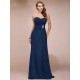 Gorgeous Sweetheart Sleeveless Long Beading Ruffles Chiffon Bridesmaid Dresses