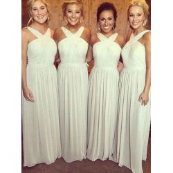 Charming Halter Sleeveless Chiffon Bridesmaid Dresses