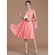Classy Sleeveless One Shoulders Ruched Short/Mini Chiffon Bridesmaid Dresses