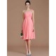 Classy Sleeveless One Shoulders Ruched Short/Mini Chiffon Bridesmaid Dresses