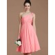 Classy Sleeveless One Shoulders Ruched Short/Mini Chiffon Bridesmaid Dresses