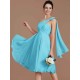 Classy Sleeveless One Shoulders Ruched Short/Mini Chiffon Bridesmaid Dresses