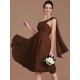 Classy Sleeveless One Shoulders Ruched Short/Mini Chiffon Bridesmaid Dresses