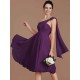 Classy Sleeveless One Shoulders Ruched Short/Mini Chiffon Bridesmaid Dresses