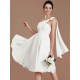 Classy Sleeveless One Shoulders Ruched Short/Mini Chiffon Bridesmaid Dresses
