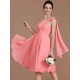 Classy Sleeveless One Shoulders Ruched Short/Mini Chiffon Bridesmaid Dresses