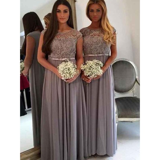 Chic Applique Chiffon Bridesmaid Dresses