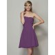 Charming Strapless Sleeveless Pleats Applique Short Chiffon Bridesmaid Dresses