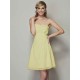 Charming Strapless Sleeveless Pleats Applique Short Chiffon Bridesmaid Dresses