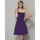 Charming Strapless Sleeveless Pleats Applique Short Chiffon Bridesmaid Dresses