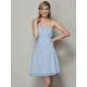 Charming Strapless Sleeveless Pleats Applique Short Chiffon Bridesmaid Dresses