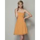 Charming Strapless Sleeveless Pleats Applique Short Chiffon Bridesmaid Dresses
