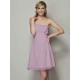 Charming Strapless Sleeveless Pleats Applique Short Chiffon Bridesmaid Dresses