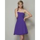 Charming Strapless Sleeveless Pleats Applique Short Chiffon Bridesmaid Dresses