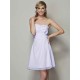 Charming Strapless Sleeveless Pleats Applique Short Chiffon Bridesmaid Dresses