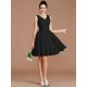 V-Neck Elegant Sleeveless Sash/Ribbon/Belt Short/Mini Chiffon Bridesmaid Dresses