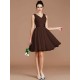 V-Neck Elegant Sleeveless Sash/Ribbon/Belt Short/Mini Chiffon Bridesmaid Dresses