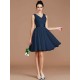V-Neck Elegant Sleeveless Sash/Ribbon/Belt Short/Mini Chiffon Bridesmaid Dresses