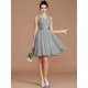 V-Neck Elegant Sleeveless Sash/Ribbon/Belt Short/Mini Chiffon Bridesmaid Dresses