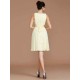 V-Neck Elegant Sleeveless Sash/Ribbon/Belt Short/Mini Chiffon Bridesmaid Dresses