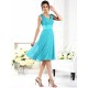 V-Neck Elegant Sleeveless Short Chiffon Bridesmaid Dresses
