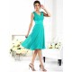 V-Neck Elegant Sleeveless Short Chiffon Bridesmaid Dresses