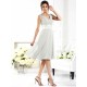 V-Neck Elegant Sleeveless Short Chiffon Bridesmaid Dresses