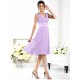 V-Neck Elegant Sleeveless Short Chiffon Bridesmaid Dresses