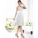 V-Neck Elegant Sleeveless Short Chiffon Bridesmaid Dresses