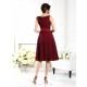 V-Neck Elegant Sleeveless Short Chiffon Bridesmaid Dresses