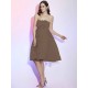 Charming Strapless Sleeveless Hand-Made Flower Short Net Bridesmaid Dresses