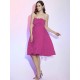 Charming Strapless Sleeveless Hand-Made Flower Short Net Bridesmaid Dresses