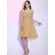 Charming Strapless Sleeveless Hand-Made Flower Short Net Bridesmaid Dresses