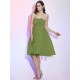 Charming Strapless Sleeveless Hand-Made Flower Short Net Bridesmaid Dresses