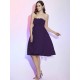 Charming Strapless Sleeveless Hand-Made Flower Short Net Bridesmaid Dresses